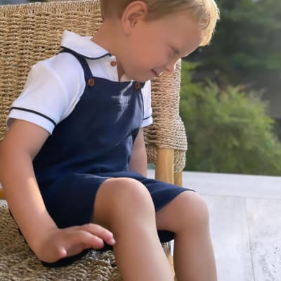 Jardinera corta Lino Azul1