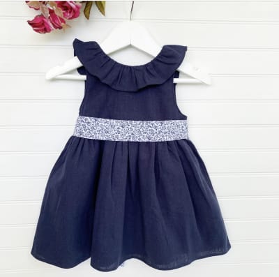 Vestido Anto Lino Azul1