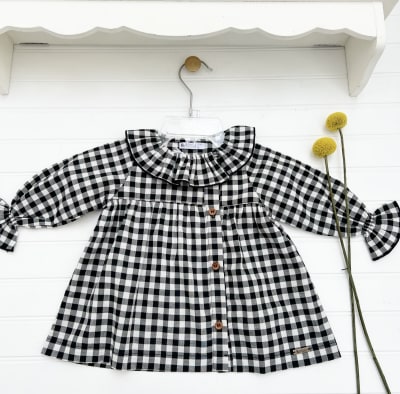 Blusa m/l cuadros neg