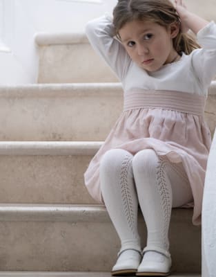 Vestido Bicolor m/l rosa