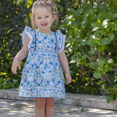 Vestido Flores azul3