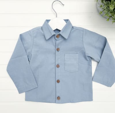 CAMISA JEANS M/L CELESTE