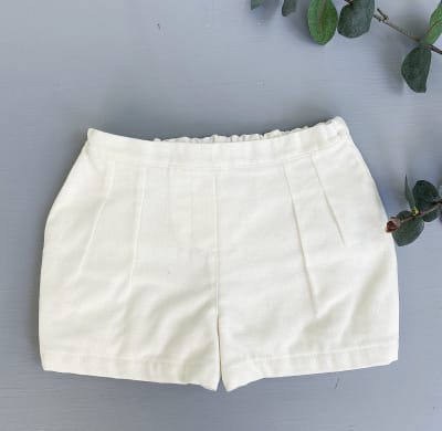 SHORT BEBE NIÑO LINO CRUDO