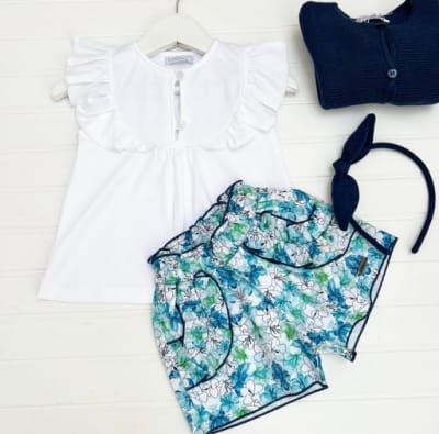 Short niña flores az