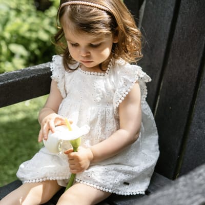 Vestido Broderie borlas