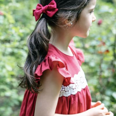 Vestido Lino Rojo Macrame1