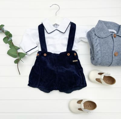 Short niño tirantes azul