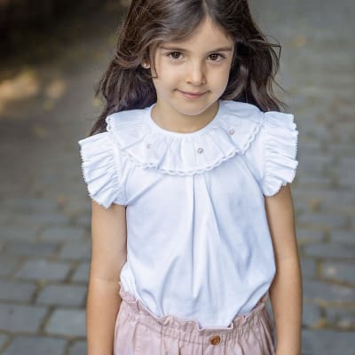 Polera Pima m/c bordada