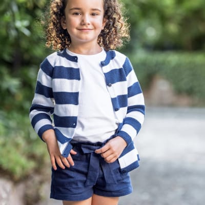 Chaleco niña rallas