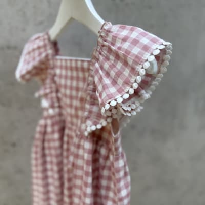 Vestido Vichy Rosa m/c1