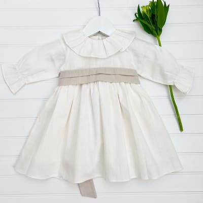 Vestido Lino  ML cinto arena