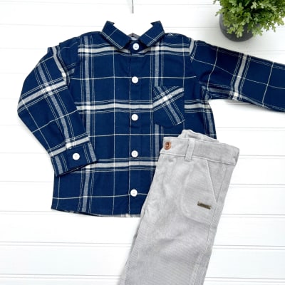 PANTALON COTELE GRIS