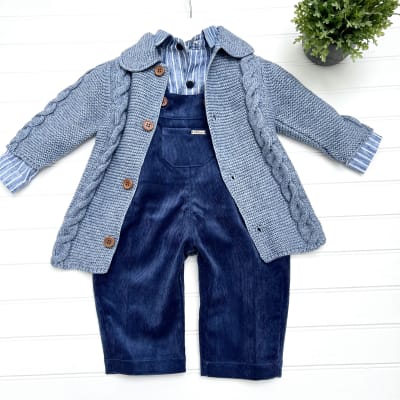 ABRIGO GRIS TRENZA TEJ