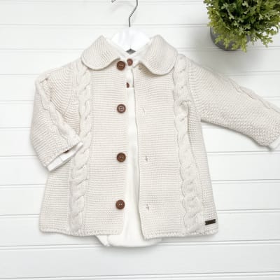 Abrigo Crudo trenza tej1