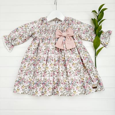 Vestido Uba flores rosa ml
