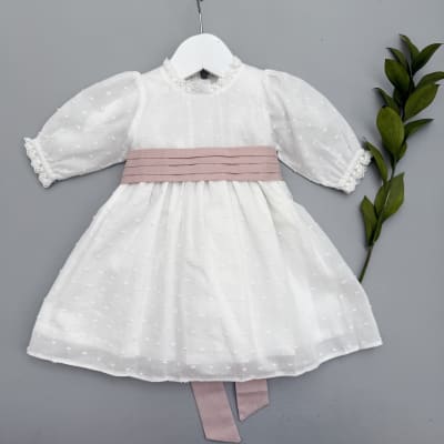 Vestido Jesu cinto rosa ml