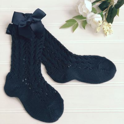 CALCETIN ALTO CALADO LAZO AZUL MARINO1