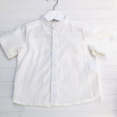 CAMISA MAO M/C LINO CRUDO