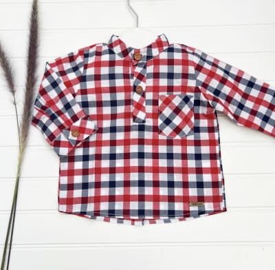 Camisa mao cuad rojo1