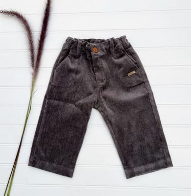 Pantalon cot gris visón