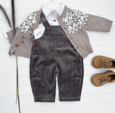 Jardinera niño gris visón