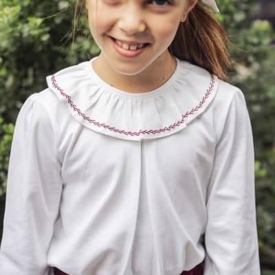 Polera Cata  bobo burdeo ml