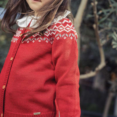 Chaleco niña rojo dibujo