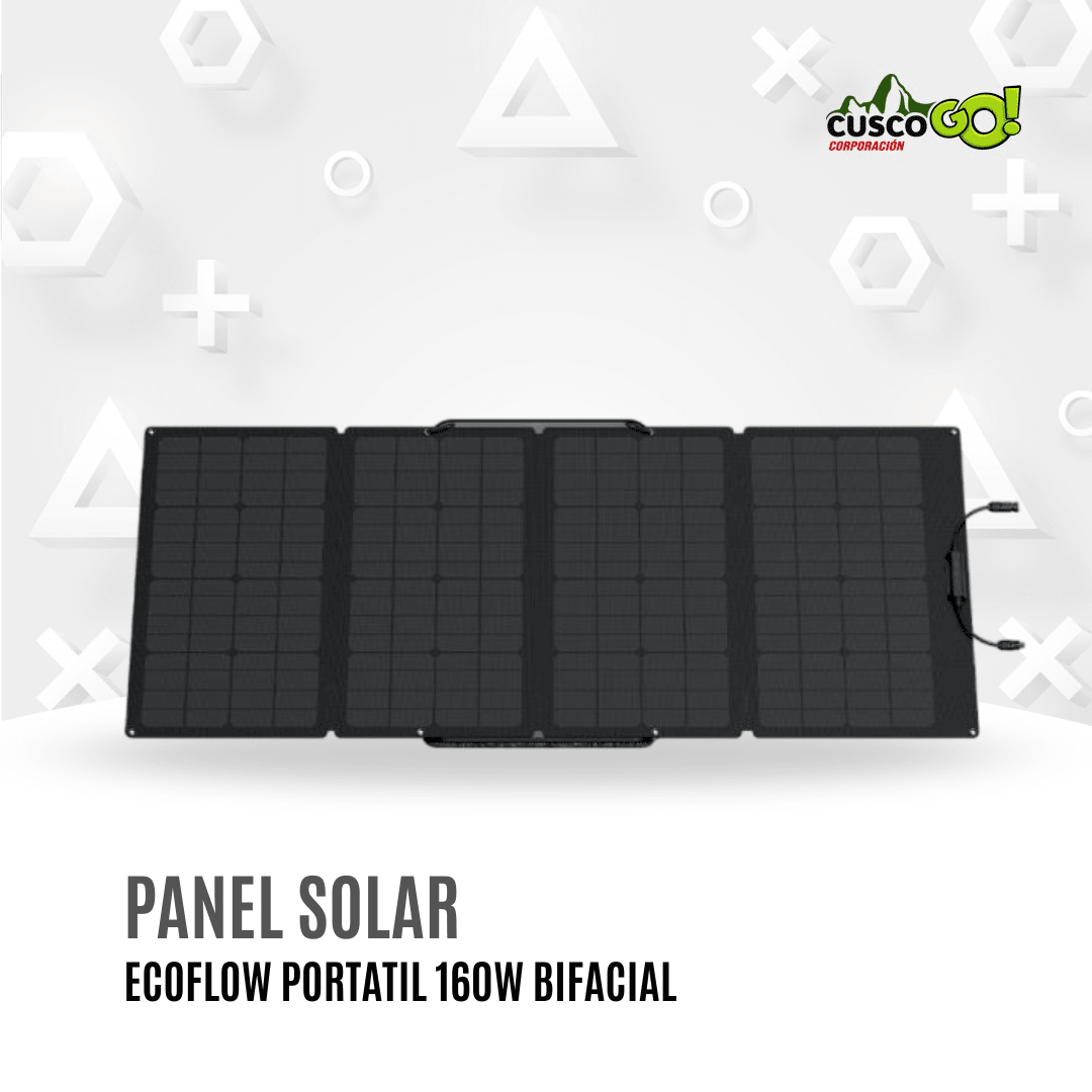 Panel Solar Portatil EcoFlow 160W Bifacial | CUSCOGO