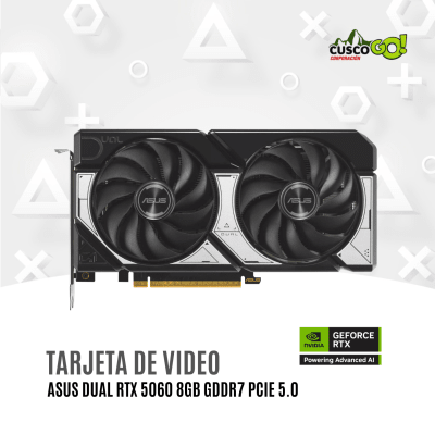 Tarjeta de Video ASUS Dual RTX 5060 O8G 8 GB GDDR7 PCIe 51
