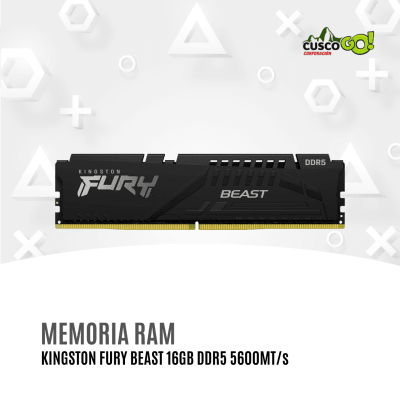 Memoria RAM Kingston Fury Beast 16GB DDR5 5600MTs CL401