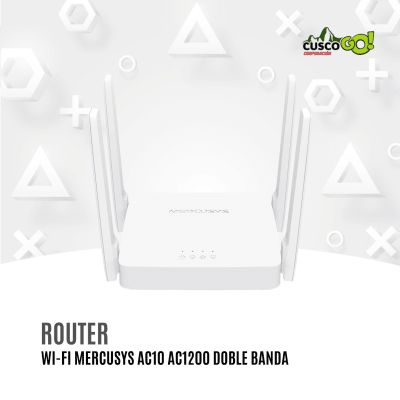 Router Wi-Fi Mercusys AC10 AC1200 Doble Banda1