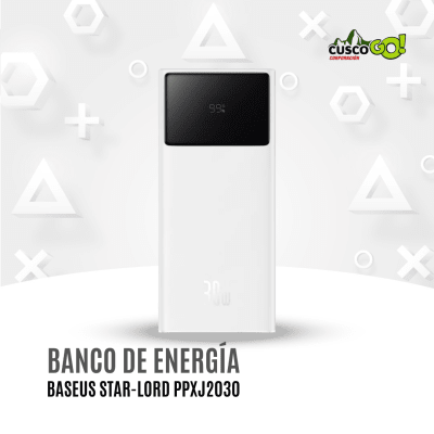 POWER BANK BASEUS STAR-LORD CON PANTALLA DIGITAL DE CARGA RÁPIDA DE 20 000 MAH Y 30 W1
