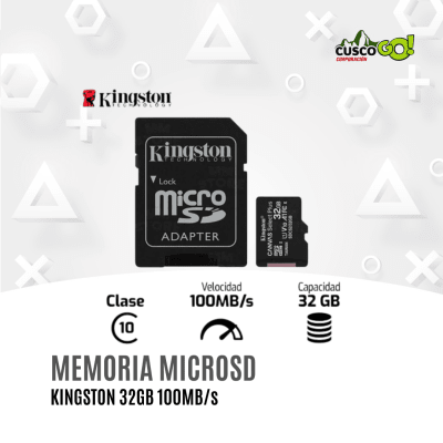 MEMORIA MICROSD KINGSTON 32GB 100MB/s1