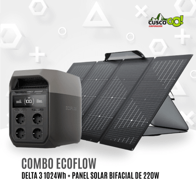 EcoFlow Delta 3 1024Wh con Panel Solar Portátil 220W Bifacial Gen21