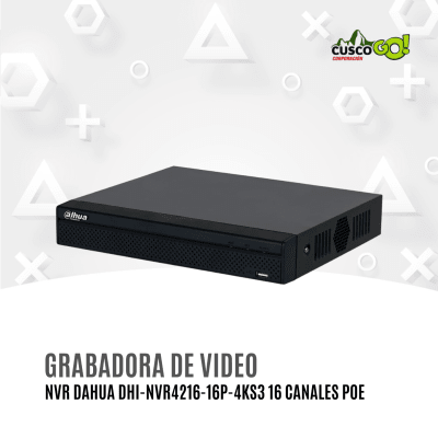 NVR Dahua DHI-NVR4216-16P-4KS3 de 16 Canales PoE1