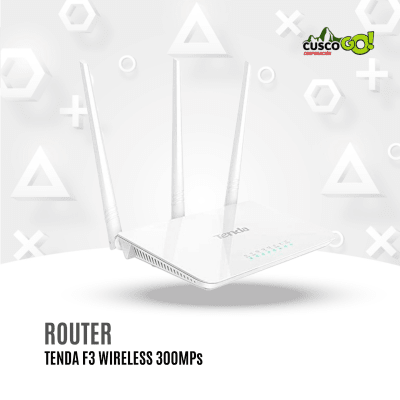 Router WiFi Tenda F3 300Mbps con 3 antenas de 5dBi1