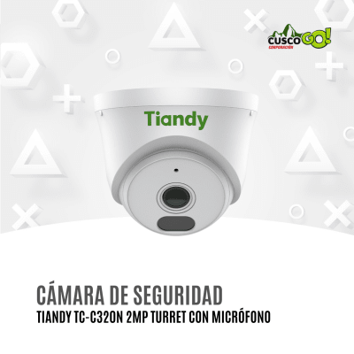 Cámara IP Tiandy TC-C320N Turret 2MP Serie AK con Micrófono1