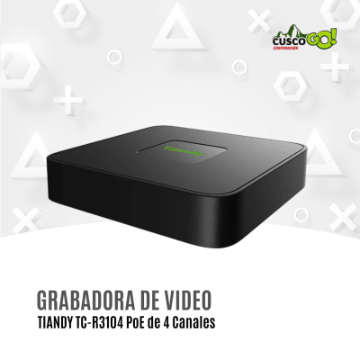 NVR Tiandy TC-R3104 PoE de 4 Canales Soporta HDD hasta 6TB1