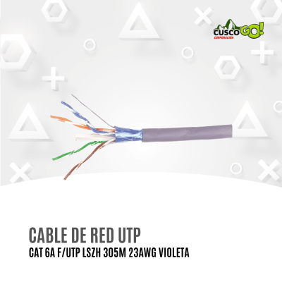 Cable de Red Cat 6A F/UTP LSZH 305m 23AWG Violeta1