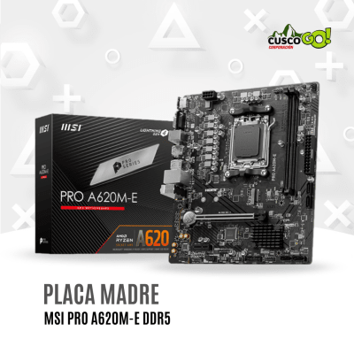 PLACA MADRE MSI PRO A620M-E AM5 DDR5 MICRO ATX A6201