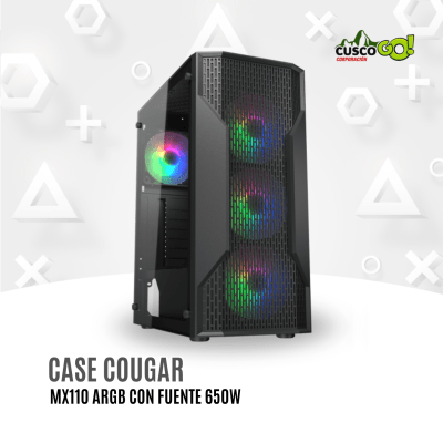 Case Gamer Cougar MX110 ARGB con Fuente 650W1