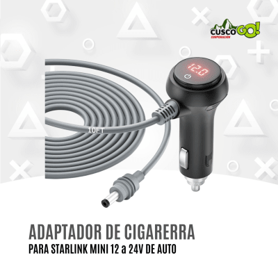 Adaptador de Cigarrera para Starlink Mini 12V–24V del Auto1