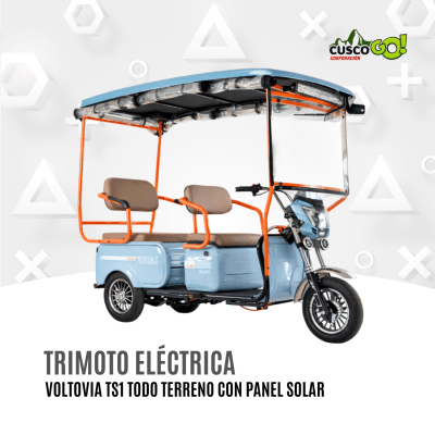 Trimoto Eléctrica Voltovia TS1 Todo Terreno con Panel Solar1