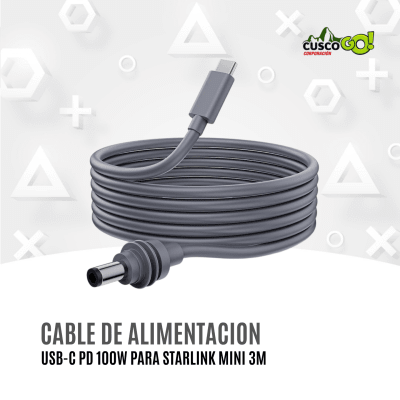 Cable de Alimentación USB-C PD 100W para Starlink Mini1