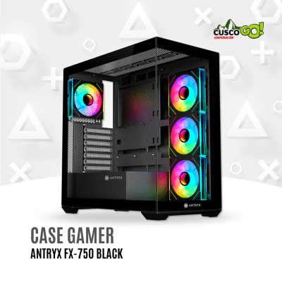 Case Antryx FX 750 Black ARGB USB Tipo C1