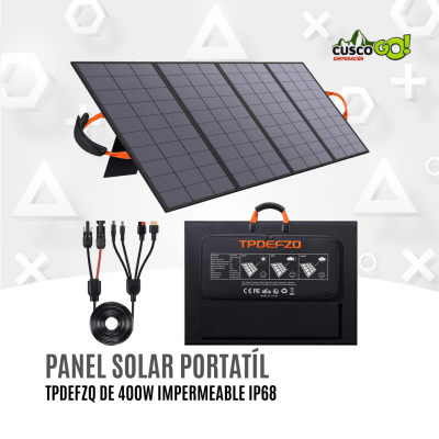 Panel Solar Portátil 400W Plegable Impermeable IP681