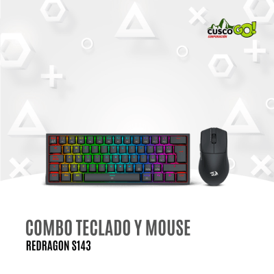 COMBO REDRAGON ESSENTIALS TECLADO Y MOUSE MODELO S1431