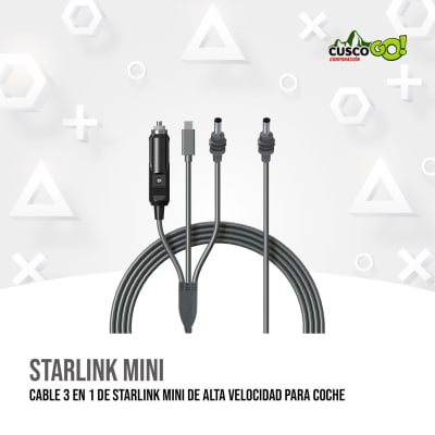 CABLE DE 10 M 3 EN 1 DE STARLINK MINI DE ALTA VELOCIDAD PARA COCHE1
