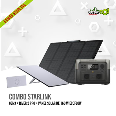 COMBO STARLINK GEN 3 + RIVER 2 PRO + PANEL 160W ECOFLOW1