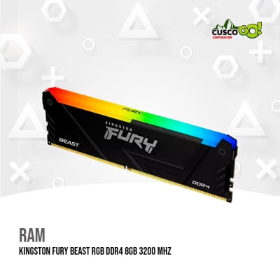 MEMORIA RAM KINGSTON FURY BEAST RGB DDR4 8GB 3200 MHz1